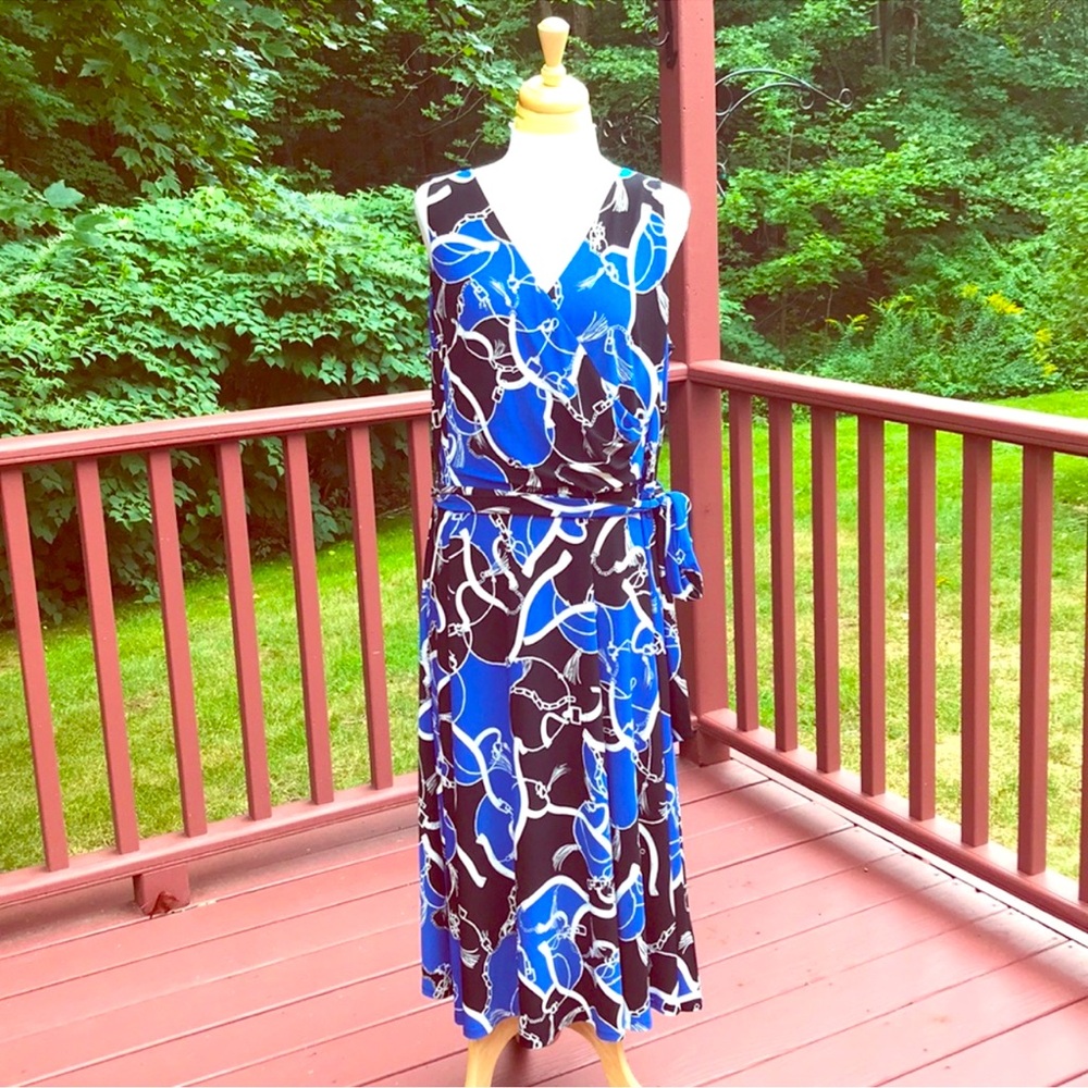 NWT! LAUREN Ralph Lauren Size 16 faux wrap dress